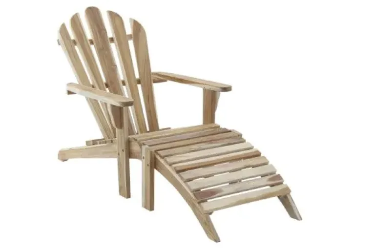 Adirondack stol med fodskammel - Classic teak