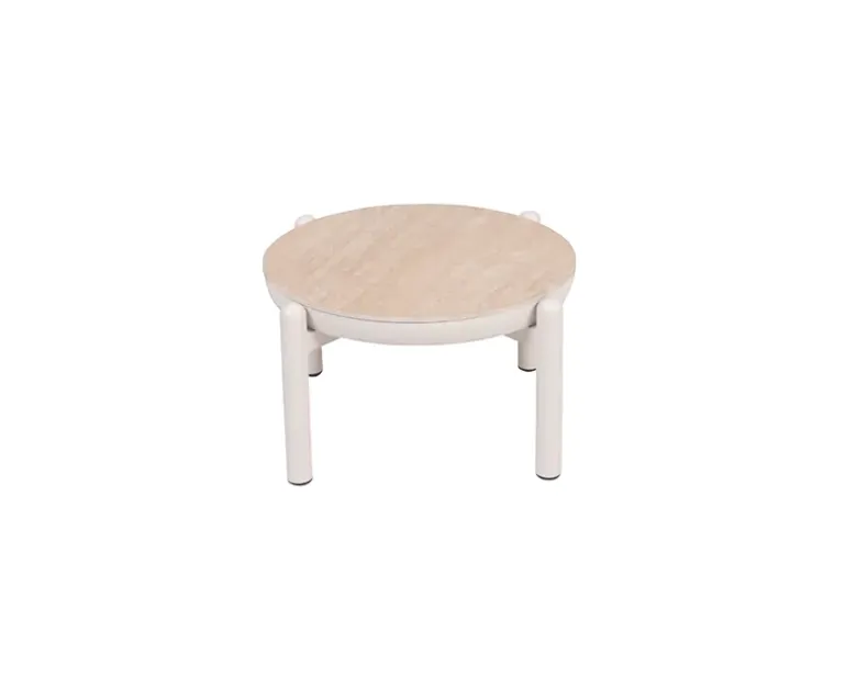 Akita Sofabord Ø57 cm - Gråhvid