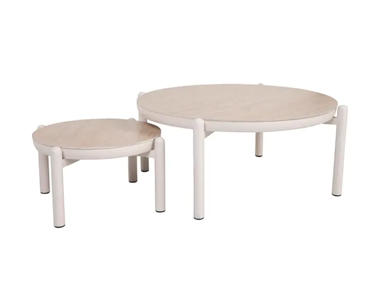 Akita Sofabord Ø57 cm - Gråhvid