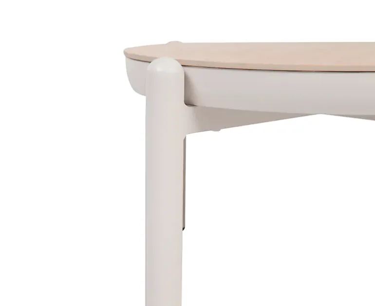 Akita Sofabord Ø57 cm - Gråhvid