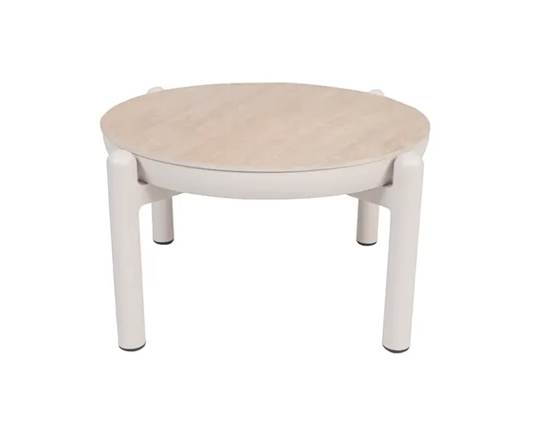 Akita Sofabord Ø57 cm - Gråhvid