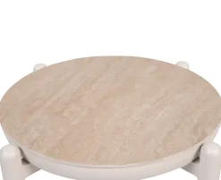 Akita Sofabord Ø57 cm - Gråhvid