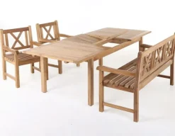 Alsa Blokhus Havemøbelsæt 100x180/240 - Kerneteak