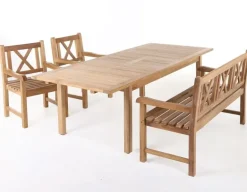 Alsa Blokhus Havemøbelsæt 100x180/240 - Kerneteak