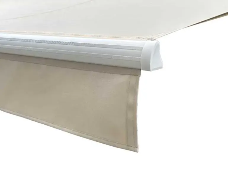 Ask markise – semikassette manuel – 4,8 x 3 meter – Hvid/Beige