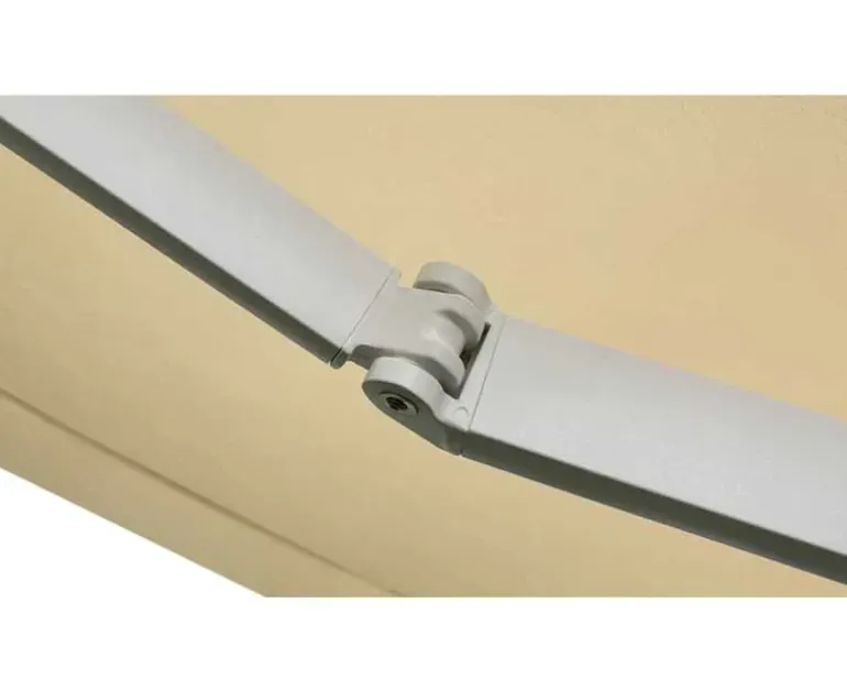 Ask markise – semikassette manuel – 4,8 x 3 meter – Hvid/Beige