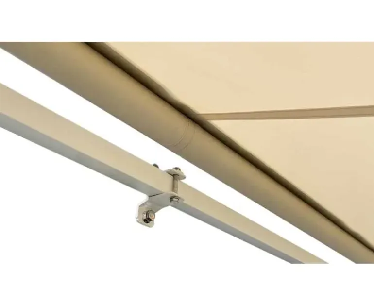 Ask markise – semikassette manuel – 3,5 x 3 meter – Hvid/Beige