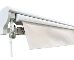 Ask markise – semikassette manuel – 3,5 x 3 meter – Hvid/Beige