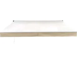 Ask markise – semikassette manuel – 3,5 x 3 meter – Hvid/Beige