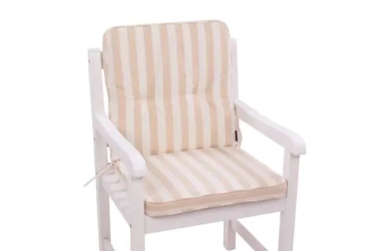 Aston Luksus Lav Ryghynde - Beige/Hvid Stribet