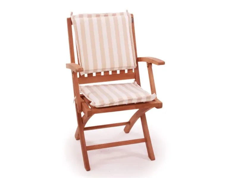 Aston Sædehynde 38x38 - Beige/Hvid Stribet