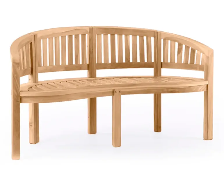 Bananbænk til 3 personer - Classic Teak