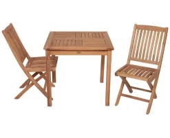 Bergen Mie Cafesæt 80x80 - Kerne Teak