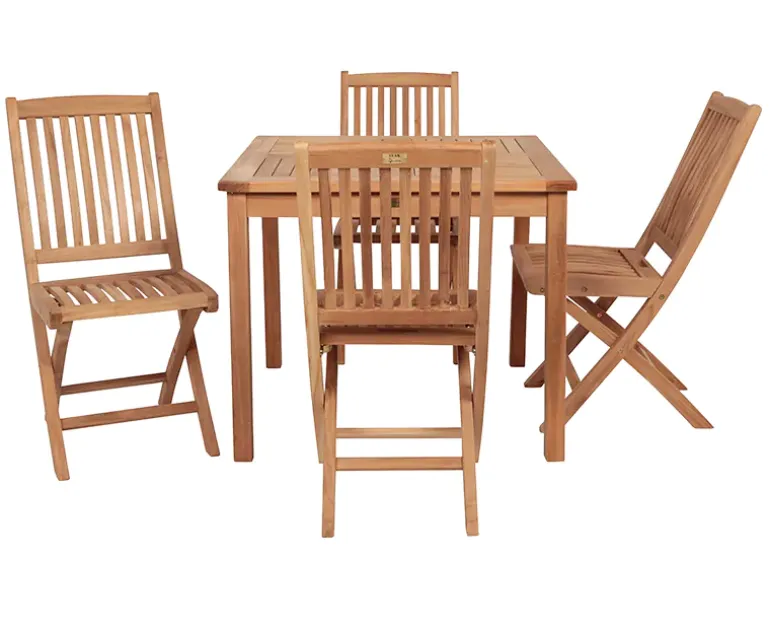 Bergen Mie Havemøbelsæt 90x90 - Kerne Teak
