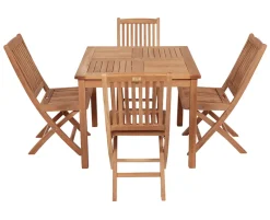 Bergen Mie Havemøbelsæt 90x90 - Kerne Teak