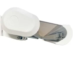 Bøg markise – fuldkassette med motor og LED – 3,5 x 3 meter – Hvid/Beige