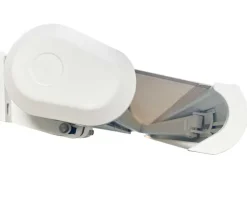 Bøg markise – fuldkassette med motor og LED – 4,8 x 3 meter – Hvid/Beige