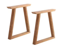 Bordben i Teak m/Trapez ben - 2 stk