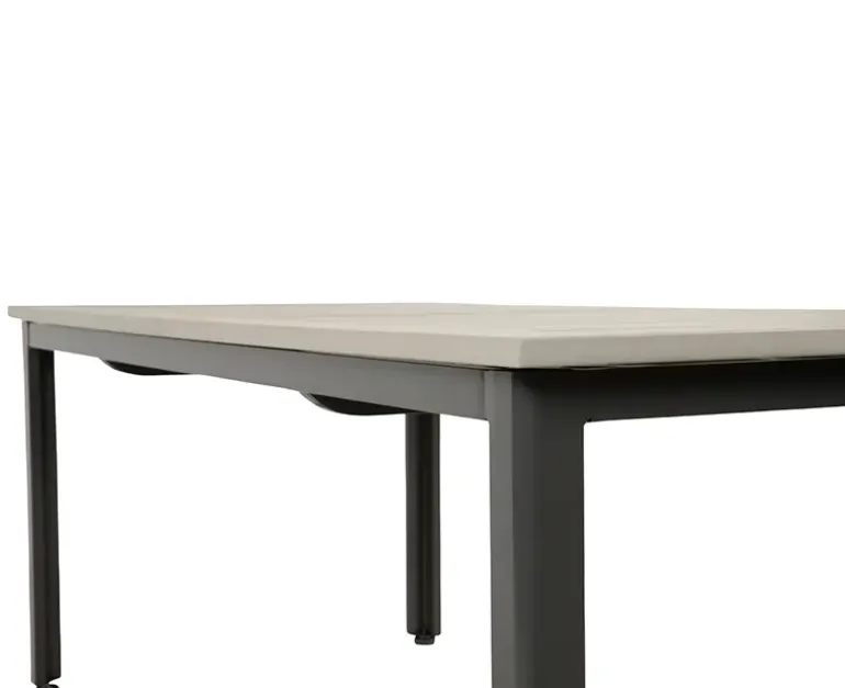 Boston Ebba Havemøbelsæt med udtræksbord - 90x200/280 - Lys grå
