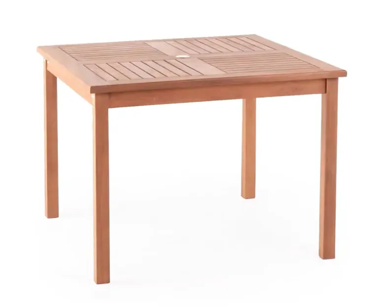 Bremen Kiel Havemøbelsæt 90x90 med 4 stole - Kerne Teak