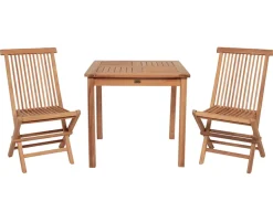 Bremen Kiel Havemøbelsæt 80x80 - Kerne Teak