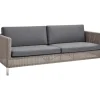 Cane-line Connect 3-personers Sofa - Taupe - inkl. Grå hyndesæt - DEMO