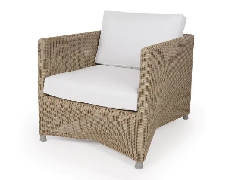 Cane-Line Diamond loungestol m/hynde - Light Natural/White