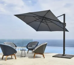 Cane-line Hyde Hængeparasol 3x3 meter m/Tilt - Dusty White
