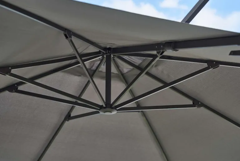 Cane-line Hyde Hængeparasol 3x3 meter m/Tilt - Dusty White