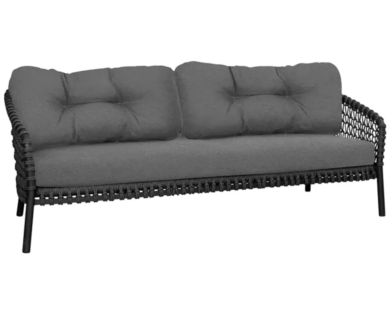Cane-line Ocean Large 3-pers. sofa inkl. hynder - Dark Grey