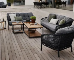Cane-line Ocean Large 3-pers. sofa inkl. hynder - Dark Grey