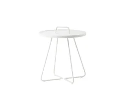 Cane-line On the move sidebord stor hvid Ø52x60 cm