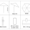 Cane-Line Sunshade Parasol Ø300 med tilt - Dusty White