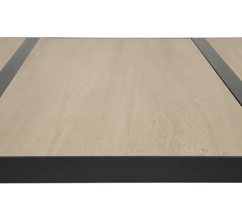 Ceramico Bord Alu/keramik - 90x195 cm - Sort/Beige