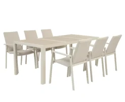 Ceramico Celia Havemøbelsæt - 90x195 cm - Gråhvid/Beige