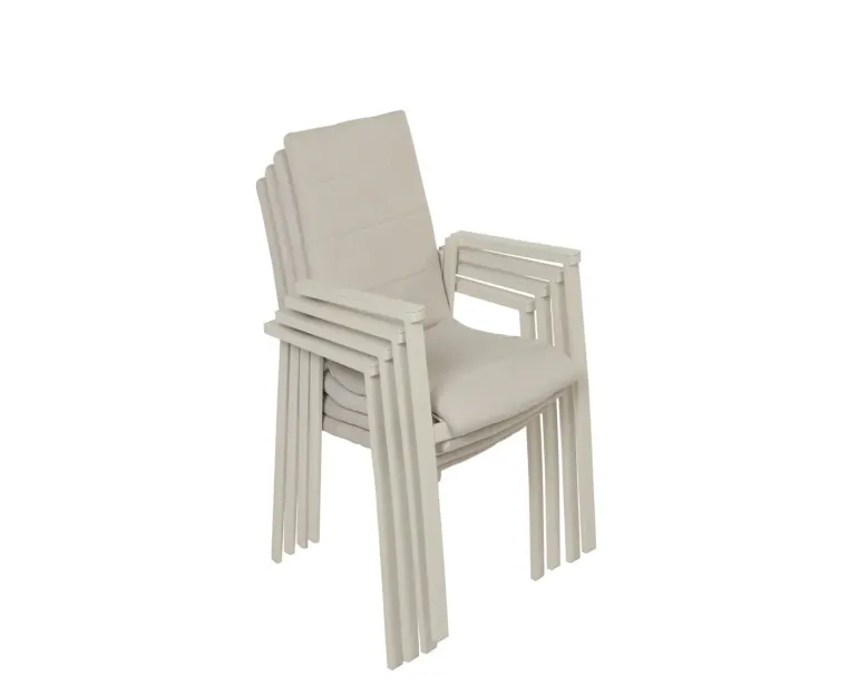 Ceramico Celia Havemøbelsæt - 90x195 cm - Gråhvid/Beige
