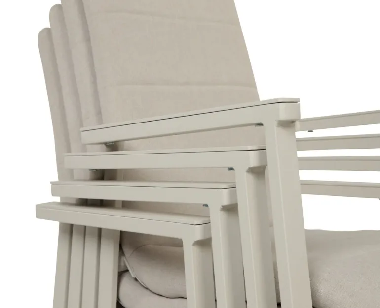 Ceramico Celia Havemøbelsæt - 90x195 cm - Gråhvid/Beige