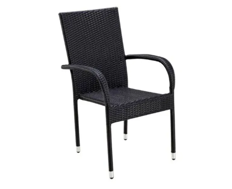Ceramico Gine Havemøbelsæt m/ 6 stole - 90x195 cm - Grå / Sort