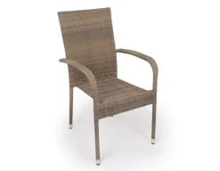 Ceramico Gine Havemøbelsæt - 90x195 cm - Sort/Beige
