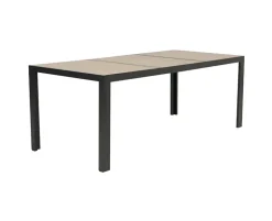 Ceramico Gine Havemøbelsæt - 90x195 cm - Sort/Beige