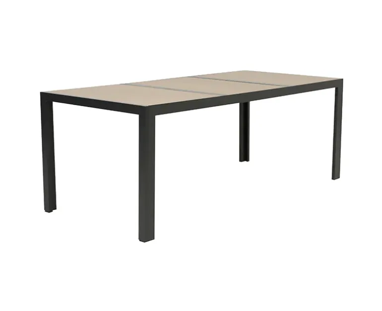 Ceramico Gine Havemøbelsæt - 90x195 cm - Sort/Beige