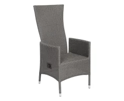 Ceramico Paris Havemøbelsæt m/ 6 stole - 90x195 cm - Grå