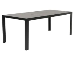 Ceramico Sonja Havemøbelsæt med 6 stole - 90x195 cm - Grå / Sort