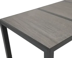 Ceramico Sonja Havemøbelsæt med 6 stole - 90x195 cm - Grå / Sort