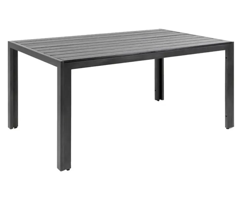 Chanita Gine Havemøbelsæt 90x150 med 4 stole - Sort