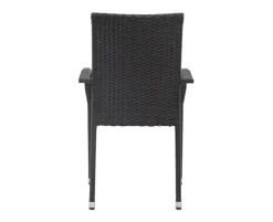 Chanita Gine Havemøbelsæt 90x150 med 4 stole - Sort