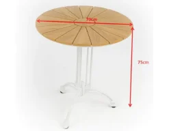 DaneLine Adam Cafébord - Nonwood - Ø70 cm - Hvid