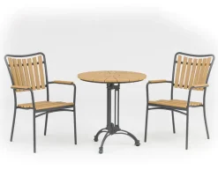 DaneLine Adam Cafébord - Nonwood - Ø70 cm - Grå