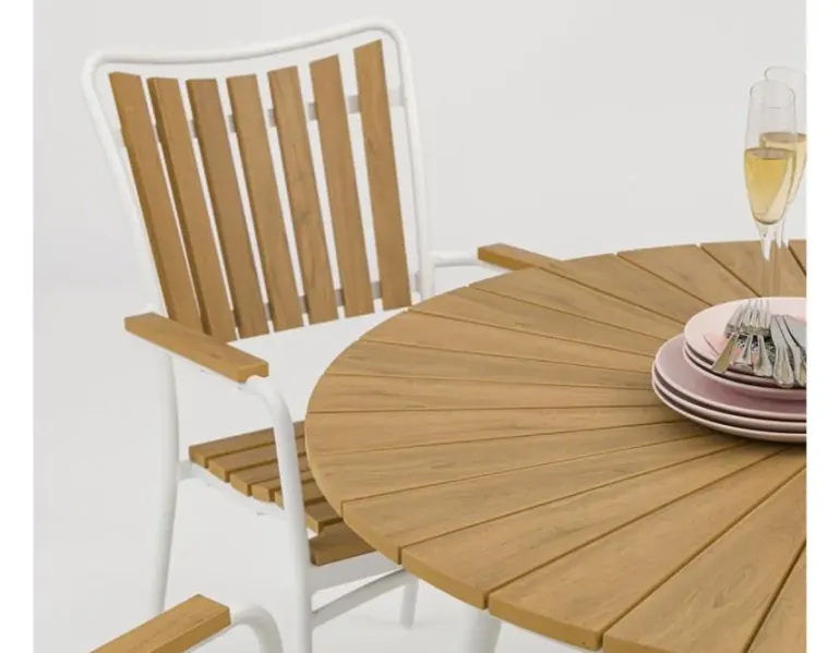 DaneLine Adam Havebord - Nonwood - Ø110 cm - Hvid