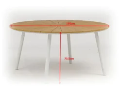 DaneLine Adam Havebord - Nonwood - Ø150 cm - Hvid